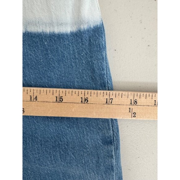 Lee High Rise Flare Jeans western‎ Two-Tone Blue Wash 90s Size 26 - Picture 7 of 9
